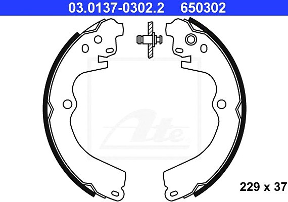 03.0137-0302.2 Ate Колодки гальмівні барабанні к-кт