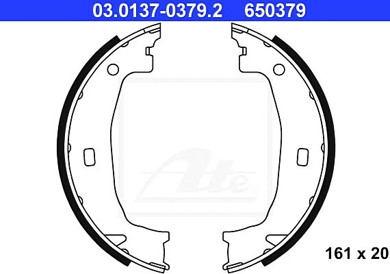 03.0137-0379.2 Ate Комплект гальмівних колодок