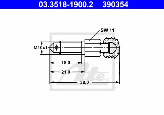03.3518-1900.2 Ate Штуцер прокачки гальм