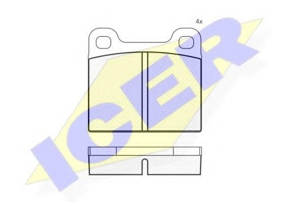 180162 ICER 180162_колодки дисковые задние ! \ Opel Senator 2.0-3.0 <87,Volvo 240/260 2.0-2.8 <85 180162 ICER