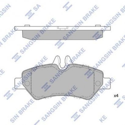 SP1562 Hi-Q (SANGSIN BRAKE) Комплект гальмівних колодок з 4 шт. дисків