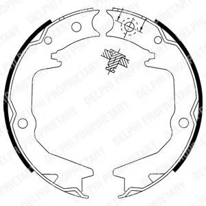LS1913 DELPHI LS1913_!колодки барабанні руч. \ Mitsubishi Lancer 1.3-2.0/Outlander 2.0-3.0 03> LS1913 DELPHI