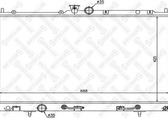 1025348SX STELLOX Радіатор охолодження двигуна OUTLANDER I