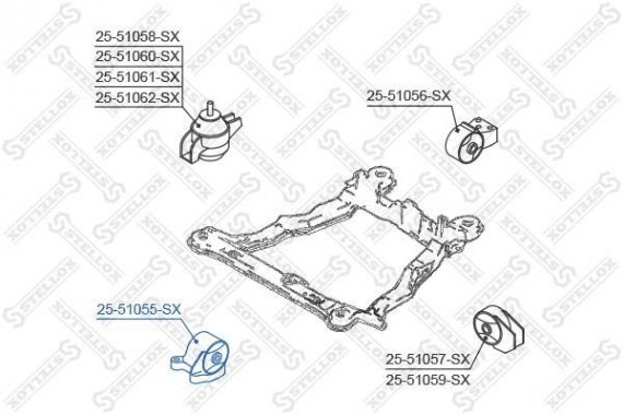 Фото 25-51055-SX_подушка ДВС передняя! МКПП \ Hyundai Elantra/Lantra 1.6-2.0 00> 2551055SX STELLOX 2551055SX STELLOX 2551055SX STELLOX 25-51055-SX_подушка ДВС передняя! МКПП \ Hyundai Elantra/Lantra 1.6-2.0 00> 2551055SX STELLOX