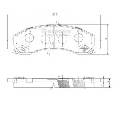 N3600801 NIPPARTS (Нидерланды) N3600801_колодки дисковые передние! \ Isuzu D-Max 2.4/3.5/2.5D/3.0D V6 02> N3600801 NIPPARTS