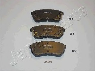 PPK04AF JAPAN КОЛОДКИ ТОРМОЗНЫЕ ДИСКОВЫЕ ЗАДН HYUNDAI I10, KIA PICANTO 1.0-1.2ICRDI 04 PPK04AF JAPANPARTS