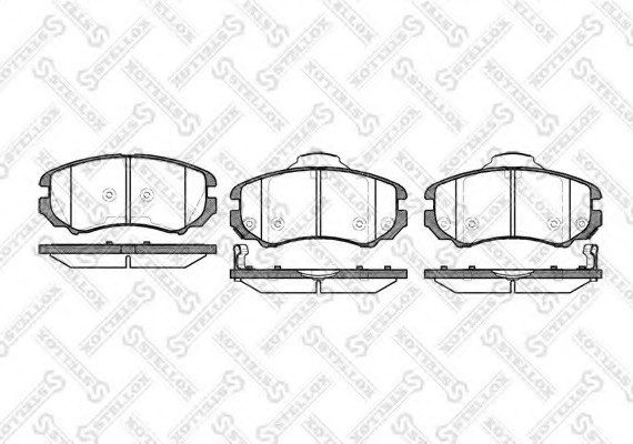 Фото колодки гальмівні передні (диск) Hyundai Elantra 1.6/2.0i/1.6CRDi 06 /Hyundai Sonata 2.0/2.4/3.3 05 964002BSX STELLOX 964002BSX STELLOX Колодки гальмівні передні (диск) Hyundai Elantra 1.6/2.0i/1.6CRDi 06 /Hyundai Sonata 2.0/2.4/3.3 05