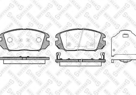 002006SX STELLOX Колодки гальмівні передні (диск) Hyundai Sonata 2.0/2.4/3.3 05