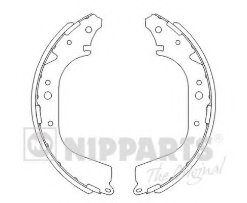J3502005 NIPPARTS (Нидерланды) Колодки торм.бар.NISSAN PATROL 88-97/TOYOTA LAND CRUISER J40/J60/J70/J80 J3502005 NIPPARTS