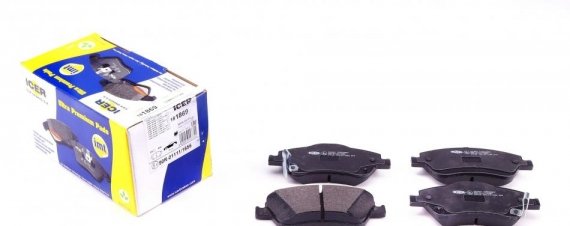181869 ICER 181869_колодки дисковые передние! \ Toyota Auris 1.4VVTi/1.6VVTi/1.4D-4D 07> 181869 ICER