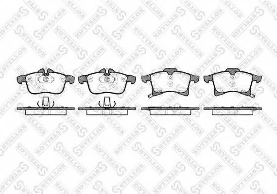 Фото колодки гальмівні передні (диск) Chevrolet Zafira 1999-2012 1047002SX STELLOX 1047002SX STELLOX Колодки гальмівні передні (диск) Chevrolet Zafira 1999-2012