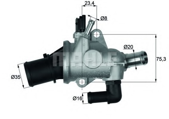 TI17488 MAHLE Термостат, охолоджуюча рідина MAHLE