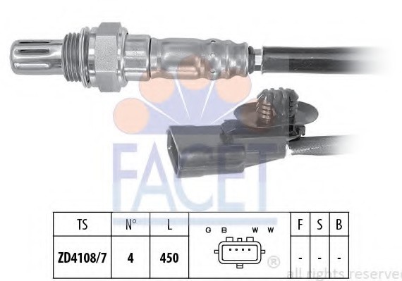 108169 FACET Лямбда-зонд RENAULT CLIO II,CLIO III,LOGAN,SANDERO II,SANDERO STEPWAY 05-> 108169 FACET