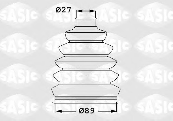 1906052 SASIC Ремонтний комплект пильника шарніра рівних кутових швидкостей, з елементами монтажу