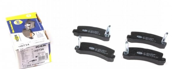 181734 ICER 181734_колодки дисковые задние ! \ Toyota Land Cruiser 100 4.7i/4.2TD 98> 181734 ICER