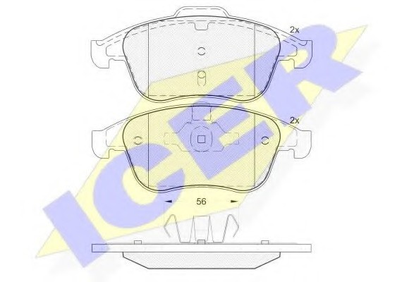 181859 ICER 181859_колодки дисковые передние! \ RenaultLaguna III 2.0DCi/3.0DCi 08> 181859 ICER