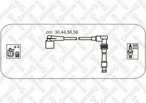 1038449SX STELLOX Провід високовольтний (комплект) Opel Astra/Vectra/Omega 1.4-2.0 92