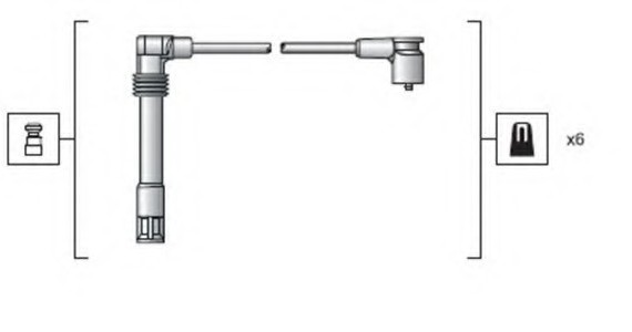 941318111162 MAGNETI MARELLI (Италия) MSK1162 Комп.проводов AUDI A4,A6,A8/VW PASSAT 2.4-2.8L 941318111162 MAGNETI MARELLI