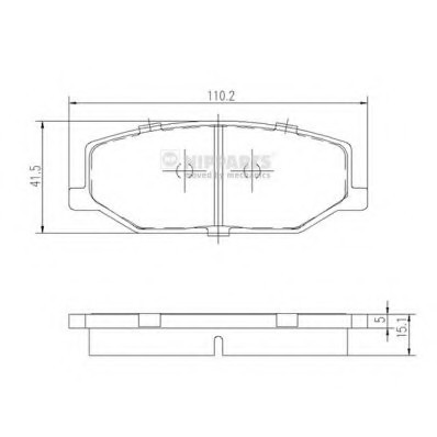 J3608003 NIPPARTS (Нидерланды) J3608003_колодки дисковые передние! \ Suzuki Jimny 1.3i 16V 98> J3608003 NIPPARTS