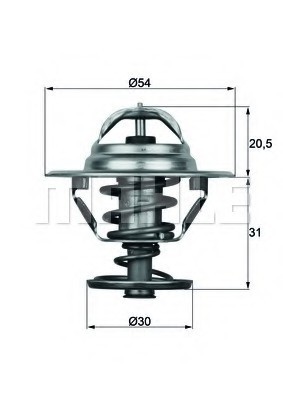 TX1088D MAHLE Термостат, охолоджуюча рідина MAHLE