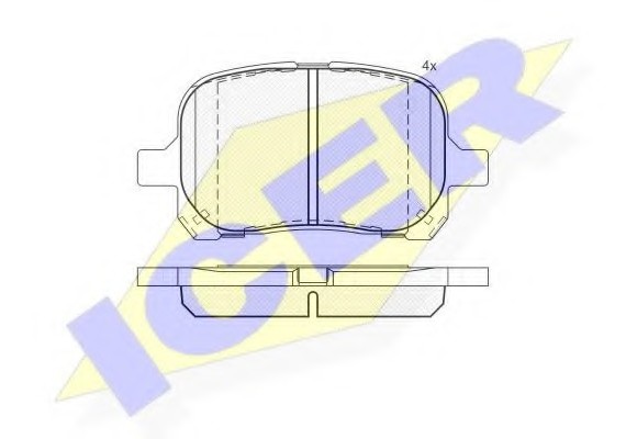 181632 ICER 181632_колодки дисковые передние ! \ Toyota Camry 2.2i/3.0i & 24V 96> 181632 ICER