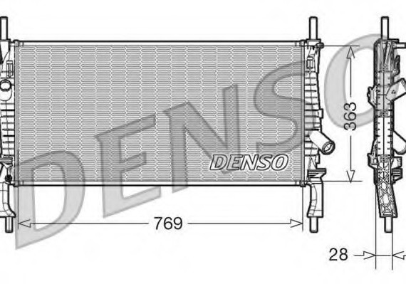 DRM10106_радиатор системы охлаждения! с АС \ Ford Transit all 06> DRM10106 DENSO