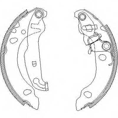 4138.00_=686SBS=FSB636 !колодки барабанні \ Ford Ka 1.1i/1.3i 98> 413800 REMSA
