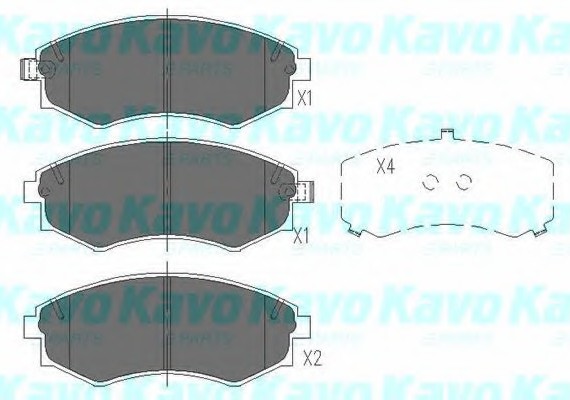 KBP7504 KAVO (Нидерланды) Колодки тормозные SSANGYONG KORANDO/MUSSO/REXTON 98- передні KBP7504 KAVO PARTS