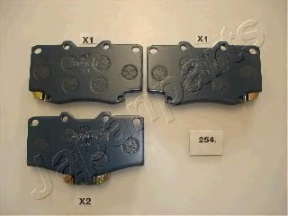 PA254AF JAPAN Колодки передние дисковые TOYOTA Hi-Lux Landcruiser 4 Runner PA254AF JAPANPARTS