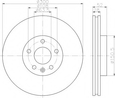 8DD355118831 HELLA Диск гальмівний