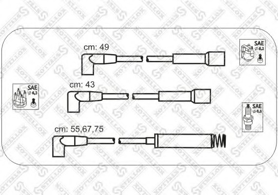 1032311SX STELLOX 10-32311-SX_к-кт проводов! \ Opel Kadett E/Vectra A 1.6 <94 1032311SX STELLOX