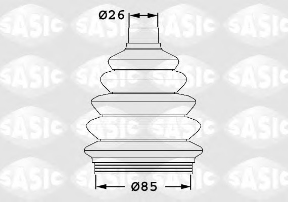 1906038 SASIC Пыльник ШРУСа зовнішній SKODA OCTAVIA (1U), VW PASSAT (3C) 1906038 1906038 SASIC