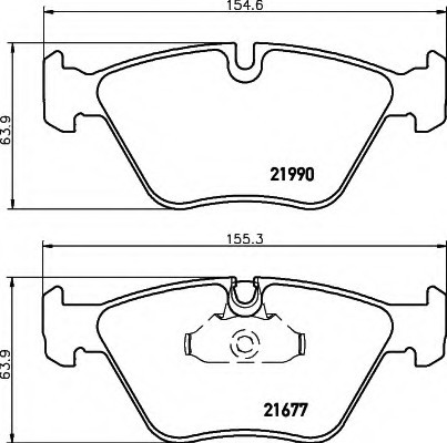 8DB355010711 HELLA Колодки тормозные дисковые BMW 5 (E39) BMW 5 Touring (E39) 8DB355010711 HELLA