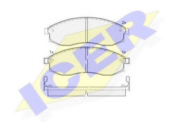 181179 ICER Комплект гальмівних колодок (дискових)