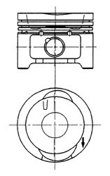 92228600 KOLBENSCHMIDT Поршень з кільцями 800024910000 VAG 75,01 1,4 i ABD (вир-во KS)