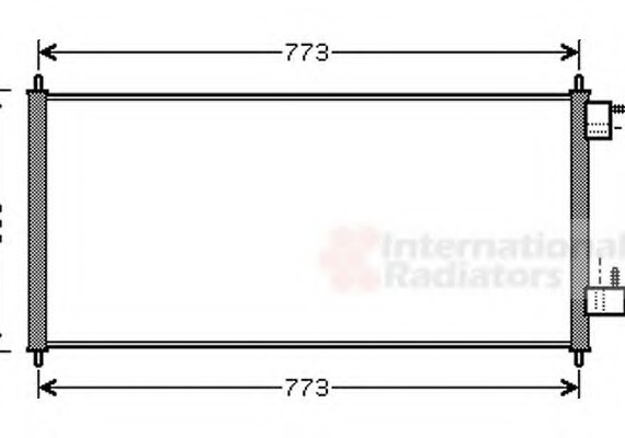 18005361 Van Wezel Радиатор кондиционера FORD Transit Connect (P65, P70, P80) (пр-во Van Wezel)