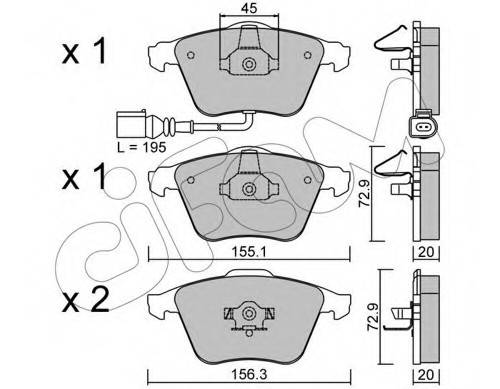 Фото колодки тормозные перед audi a3 sportback 1.83.2i v62.0tdi 03-- 8225492 cifam 8225492 CIFAM 8225492 CIFAM КОЛОДКИ ТОРМОЗНЫЕ ПЕРЕД AUDI A3 SPORTBACK 1.83.2I V62.0TDI 03-- 8225492 CIFAM
