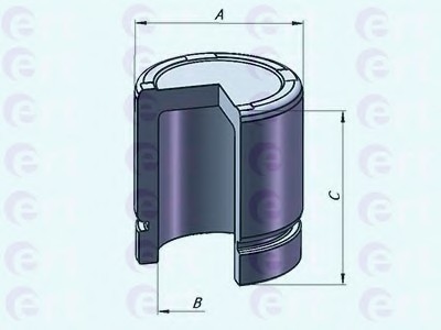 151248C ERT Поршень суппорта hyundai ix55 3.8v6, 3.0v6 crdi (08-) d=43mm (kasco) 151248-c