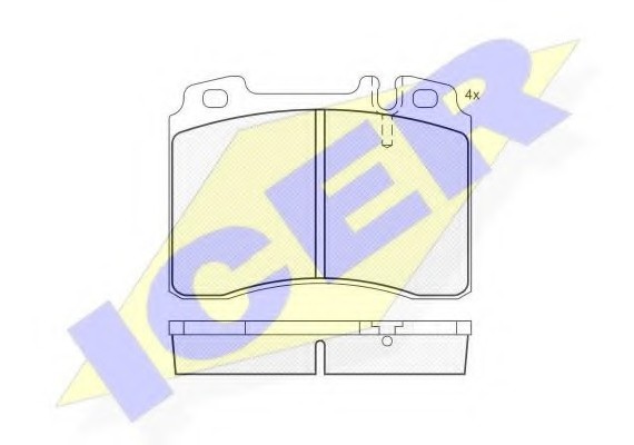 180861 ICER 180861_колодки дисковые передние ! \ MB W201 Evolution 2.5i90-93 180861 ICER