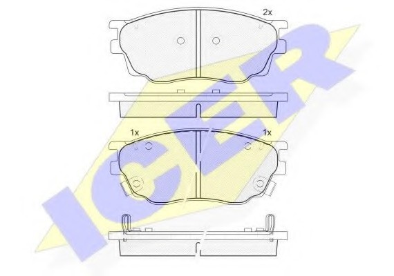 181542 ICER 181542_колодки дисковые передние! \ Mazda 6 GG/GY 1.8i/2.0Di 02> 181542 ICER