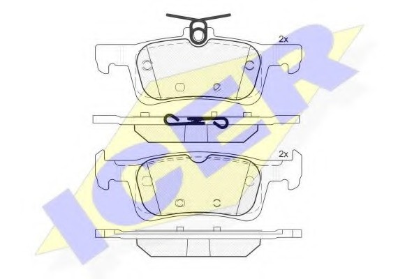 182174 ICER 182174_колодки дисковые задние! \ Peugeot 308 1.2/1.6/1.6HDI 13> 182174 ICER