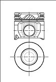 8714810740 NURAL Поршень ДВЗ Ford Transit 2.4TDCi PHFA =89.9 2x2x2 +0.50 06> 8714810740 NURAL