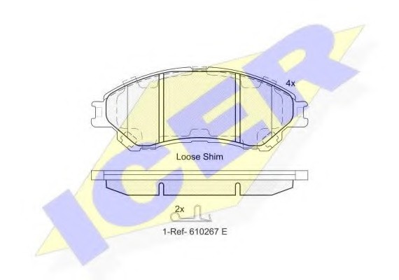 182175 ICER 182175_колодки дисковые передние! \ Suzuki SX4 1.6/1.6DDiS 13> 182175 ICER