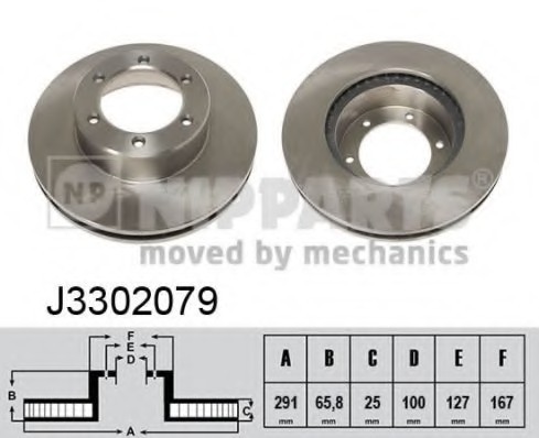 J3302079 NIPPARTS (Нидерланды) J3302079_диск тормозной передний! \ Toyota 4 Runner 90-96 J3302079 NIPPARTS