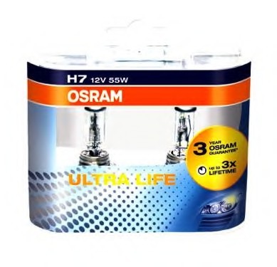 64210ULTHCB OSRAM (Япония) А/лампы Osram г/с Ultra Life 12V H7 55W ( 2шт) (Германия) 64210ULTHCB OSRAM