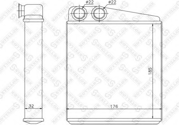 1035117SX STELLOX 10-35117-sx_радиатор печки! vw eos 2.0fsitiguan 1.4tsi 06 1035117SX STELLOX