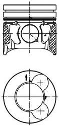 99700610 KOLBENSCHMIDT Поршень з кільцями PSA 85,6 DW10UTED4 2.0HDi 16V 2003- (вир-во KS)