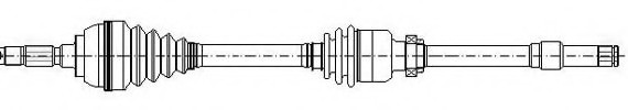 6551069 CIFAM 655-1069_привод передний правый! 871mm \ VW T5 2.5TDI 03-09 6551069 CIFAM