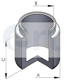 150585C ERT Поршень суппорта Mazda Xedos 9 2.0-2.5 (93-02) d=43mm 150585-C 150585C ERT