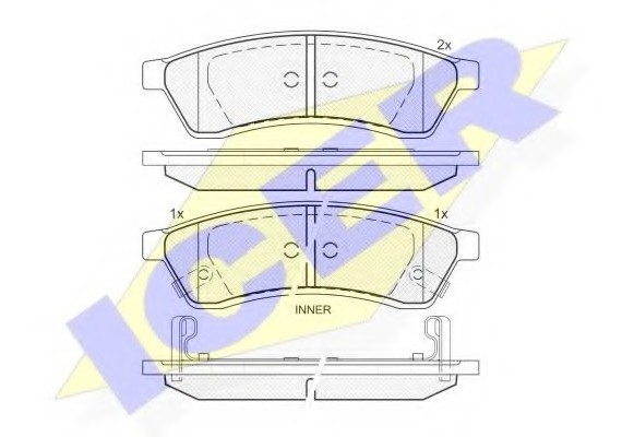 181930 ICER 181930_колодки дисковые задние! \ Chevrolet Epica 2.0/2.5 05> 181930 ICER